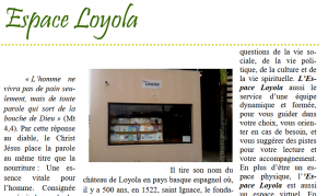 Ouverture espace Loyola