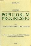 Encyclique Populorum Progressio Sur le D&eacute;veloppement des peuples