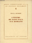 L'Ep&icirc;tre de saint Paul aux Romains